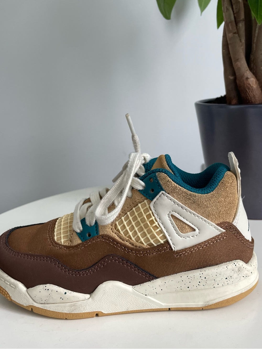 Toddler Little Kids Size 11C Air Jordan 4 Retro TD Cacao Wow Shoes